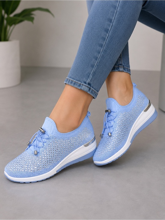 Atalina Harper Shoes - New Atalina Harper “Summeri” Light Blue Rhinestone Sneakers – Women’s Size 9
